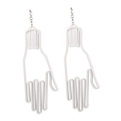LIOOBO 2pcs Golf Gloves Holder Rack Lightweight Glove Retaining Bracket for Easy Storage and for Golf Lovers White