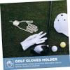 LIOOBO 2pcs Golf Gloves Holder Rack Lightweight Glove Retaining Bracket for Easy Storage and for Golf Lovers White view 2