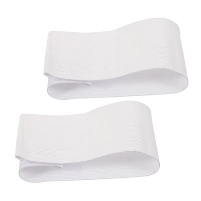 LIOOBO Blank Soccer Armbands for Adults 2-Pack White Captain Badges Sturdy for Team Sports DIY