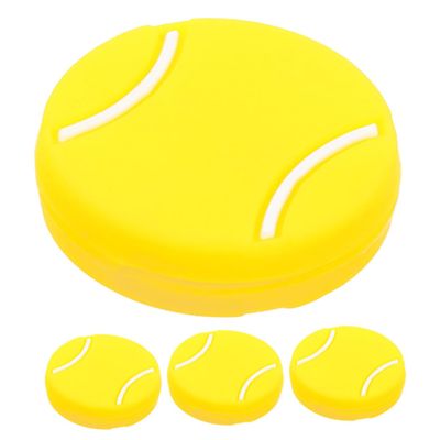 BESPORTBLE 4pcs Silicone Tennis Racket Vibration Dampeners Lightweight Shock Absorber for Enhanced Comfort and Performance Easy to Install for Tennis Lovers Cute Yellow Design