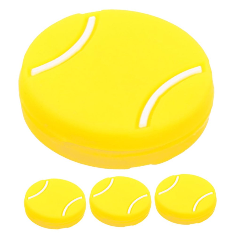 BESPORTBLE 4pcs Silicone Tennis Racket Vibration Dampeners Lightweight Shock Absorber for Enhanced Comfort and Performance Easy to Install for Tennis Lovers Cute Yellow Design