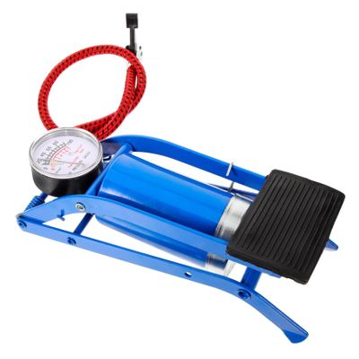HANABASS High-Pressure Foot Pump for Bikes Cars and Balls Portable Durable Design with Pressure Gauge Lightweight Air Inflator for Easy Use Red