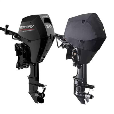 Oceansouth Custom Fit Vented Covers for Mercury Outboard Engines (Black, 25HP, 30HP 4STR 3CYL 500CC (from 2022 up to 2024))