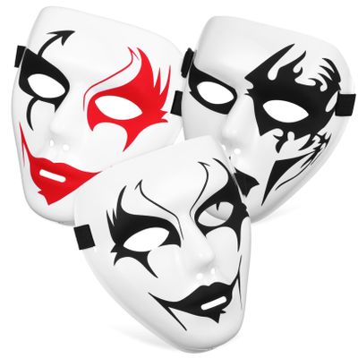 GALPADA 3pcs Scary Halloween Party Masks Cosplay Masks for Street Dance Unique Photo Props for Costume Parties Festivals