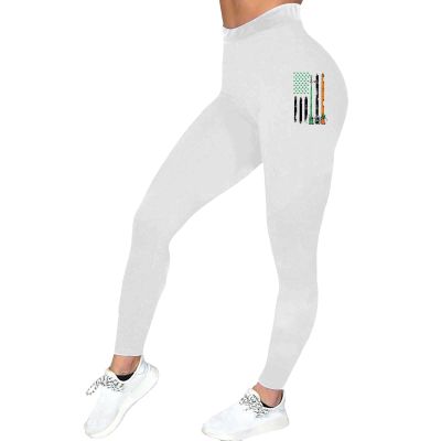 St.Patrick's Day Leggings for Women rish Green Shamrock Print Pant Green Irish Lucky High Waisted Festival Holiday Workout Yoga Pants Tummy Control Leggings Irish Green Pants