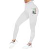 St.Patrick's Day Leggings for Women rish Green Shamrock Print Pant Green Irish Lucky High Waisted Festival Holiday Workout Yoga Pants Tummy Control Leggings Irish Green Pants view 1