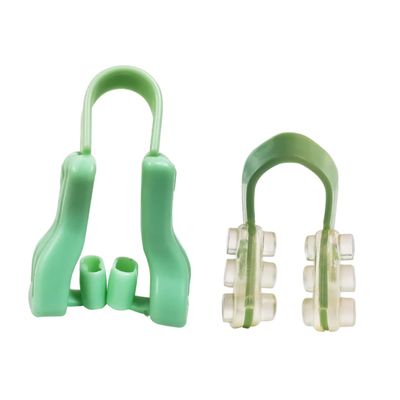 SUPVOX 1set U-Type Night Nose Clips Silicone Sleeping Nasal Splint for Women Easy to Wear Clean Comfortable Fit Includes Multiple Shapes for Enhanced Breathing Support Green