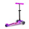 Micro Kickboard | Mini Deluxe Glow Plus LED Scooter | Adjustable Handlebar | Lean-to-Steer | Lightweight | Three-Heel | Kids Ages 2-5 yrs (Frosty Pink) view 3