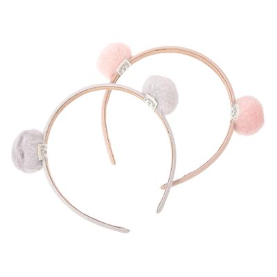 Angoily 2pcs Plush Headband for Boy Girl Cute Fabric Hair Accessories and Grey for Parties and Cosplay Lightweight and for Boy Girl