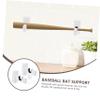 BESPORTBLE Wall-mounted Bat Racks Multi-function Baseball Bat Holder Durable Wooden Hangers for Display and Storage Space-saving Stands for Home and Sports Equipment view 2