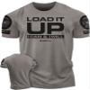 Gymish Lifestyle Load It Up Gym Workout Shirts for Men, Weightlifting Mens T-Shirt (XL Load It Up WarmGrey Branded) view 1