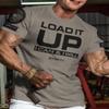 Gymish Lifestyle Load It Up Gym Workout Shirts for Men, Weightlifting Mens T-Shirt (XL Load It Up WarmGrey Branded) view 2
