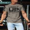 Gymish Lifestyle Load It Up Gym Workout Shirts for Men, Weightlifting Mens T-Shirt (XL Load It Up WarmGrey Branded) view 3