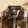 AIMAOMI Baby Boys Flannel Shirt Toddler Long Sleeve Button Down Plaid Shirt Little Boys Fall Casual (Brown, 18-24 Months) view 4