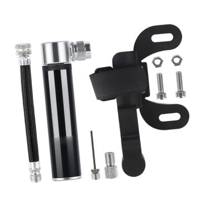 Milisten 1set Mini Portable Aluminum Alloy Bike Air Pump for Tires Manual Inflator Lightweight Mountain and Packing