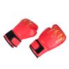Anneome Boy Girl's Pu Boxing Gloves with Flame Pattern Breathable Training Mitts for Taekwondo Kickboxing and Sparring Random Color Durable Wear-Resistant Protective Gear view 1