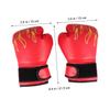 Anneome Boy Girl's Pu Boxing Gloves with Flame Pattern Breathable Training Mitts for Taekwondo Kickboxing and Sparring Random Color Durable Wear-Resistant Protective Gear view 3