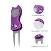 Anneome Golf Divot Tool Ball Marker Folding Pitch Fork Stainless Steel Repair Tool Compact Portable for Golfers Random Color view 3