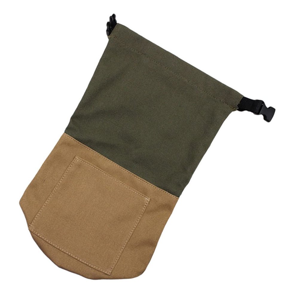 MERRYHAPY Portable Canvas Lamp Bag Buckle Design for Kerosene Lanterns Wear-Resistant Outdoor Storage Pouch for Camping and Travel Green Brown