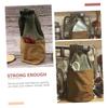 MERRYHAPY Portable Canvas Lamp Bag Buckle Design for Kerosene Lanterns Wear-Resistant Outdoor Storage Pouch for Camping and Travel Green Brown view 3