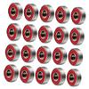 Anneome 20pcs Sealed Inline Roller Skate Bearings Rust Skateboard Wheel Bearings Precision for Smooth Performance and Durability Red view 1