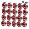 Anneome 20pcs Sealed Inline Roller Skate Bearings Rust Skateboard Wheel Bearings Precision for Smooth Performance and Durability Red view 2