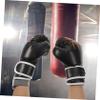 Anneome Boy Girl Pu Boxing Gloves Flame Pattern Protective Training Mitts for Taekwondo Kickboxing Sparring Breathable Tear Resistant Comfortable Fit Random Color view 2