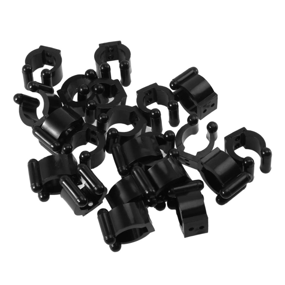 Anneome 10pcs Fishing Pole Holder Rod Clamp Plastic Club Clip Fishing Rod Rack Mount