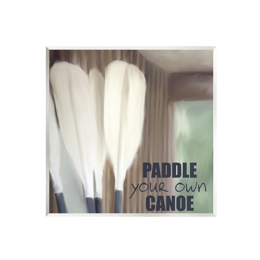 Stupell Industries Paddle Your Own Canoe Wall Plaque Art by Kim Allen