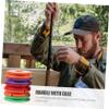 Anneome 10pcs Fishing Line Coil Bobbin Holder Portable Main Shaft Spool for Easy Winding Durable Silicone Fishing String Organizer Random Colors for Anglers and Enthusiasts view 3