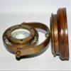 Vintage Brass Nautical Gimbal Compass Ship's Binnacle view 2