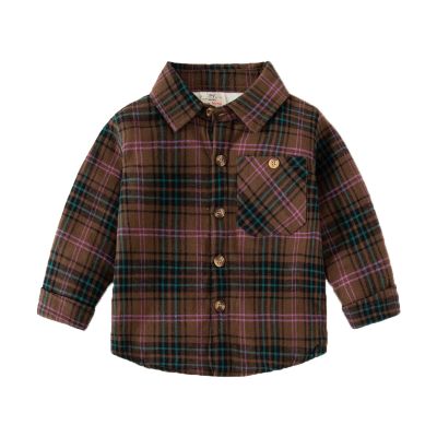 AIMAOMI Baby Plaid Shirt Toddler Baby Boy Girl Plaid Top Button Down Flannel Shirts Autumn Winter Outfits for (D, 12-18 Months)