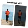 Anneome 1pc Reflective Running Cycling Vest for Night Safety High Visibility Orange Gear Breathable Quick-Drying Material for Jogging Hiking and Biking Activities view 2