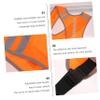 Anneome 1pc Reflective Running Cycling Vest for Night Safety High Visibility Orange Gear Breathable Quick-Drying Material for Jogging Hiking and Biking Activities view 3