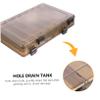Anneome Hand-held Double Layer Fishing Bait Storage Box Plastic Tackle Organizer for Hooks Lures Accessories Portable Design Brown Compartments view 2