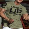 Gymish Lifestyle Load It Up Gym Workout Shirts for Men, Weightlifting Mens T-Shirt (XL Load It Up Military Green Branded) view 2