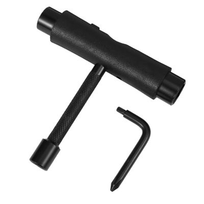 Milisten Screwdriver Portable Skate Tool for Skateboarding T-Wrench for and Standard Skateboards Essential Skateboard Maintenance Accessory Black