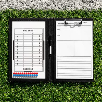 FORZA Magnetic Coaching Board | A4 Double-Sided Tactics Folder with Magnetic Markers, Pen & Eraser [13 Sport Options] (Football)