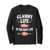 Glammy Life Is The Best Life Flower Mother's Day Grandma Long Sleeve T-Shirt view 1