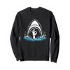 Shark Ok Hand Sign - Funny Cartoon Shark Ocean Animal Lover Sweatshirt view 1
