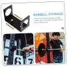 Heavy Duty Barbell Holder Vertical Wall Stand Barbell Rack for Home Gym Easy Install Space-saving Weight Bar Organizer Durable Material for Use view 2