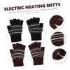 BCOATH 2pairs Usb Electric Heating Mitts Adjustable Thermal Gloves for Skiing Riding Comfortable Knitted Design Warmth for Cold Weather Activities view 3