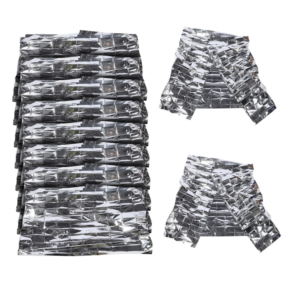 Anneome 10pcs Emergency Survival Blanket Picnic Blanket Outdoor Insulation for Hiking Camping Cycling