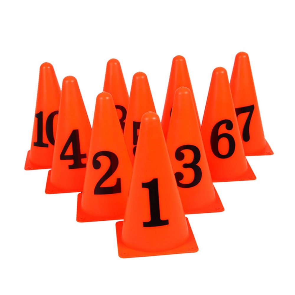 BCOATH 10pcs Sign Cones Football Obstacle Markers for Soccer Training Premium Pe Material Versatile Use Sports Parties and Events