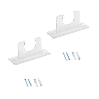 HANABASS 2pcs Wall-Mounted Baseball Bat Rack Durable Acrylic Display Holder for Softball and Hockey Sticks Space-Saving Design with Strong Stability