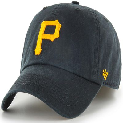 47 MLB Team Color Primary Logo Franchise Fitted Baseball Hat Cap, Unisex Adult - Pittsburgh Pirates - Black (Medium)