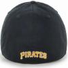 47 MLB Team Color Primary Logo Franchise Fitted Baseball Hat Cap, Unisex Adult - Pittsburgh Pirates - Black (Medium) view 2