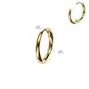 18GA F-136 Implant Grade Titanium 2mm Thick Hinged Round Hoop Earrings, Sold as a Pair (8mm Diameter, Silver Tone) view 2