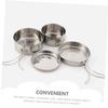 KOMBIUDA Stainless Steel Camping Cookware Lightweight Bowl Multi-Function Outdoor Cooking Utensils for Camping Hiking Picnic Barbecue view 4