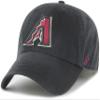 47 MLB Team Color Primary Logo Franchise Fitted Baseball Hat Cap, Unisex Adult - Arizona Diamondbacks - Black (Medium) view 1